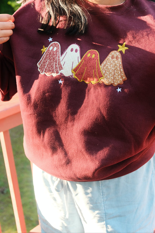 Ghost Friends Applique Sweatshirt PRE-ORDER